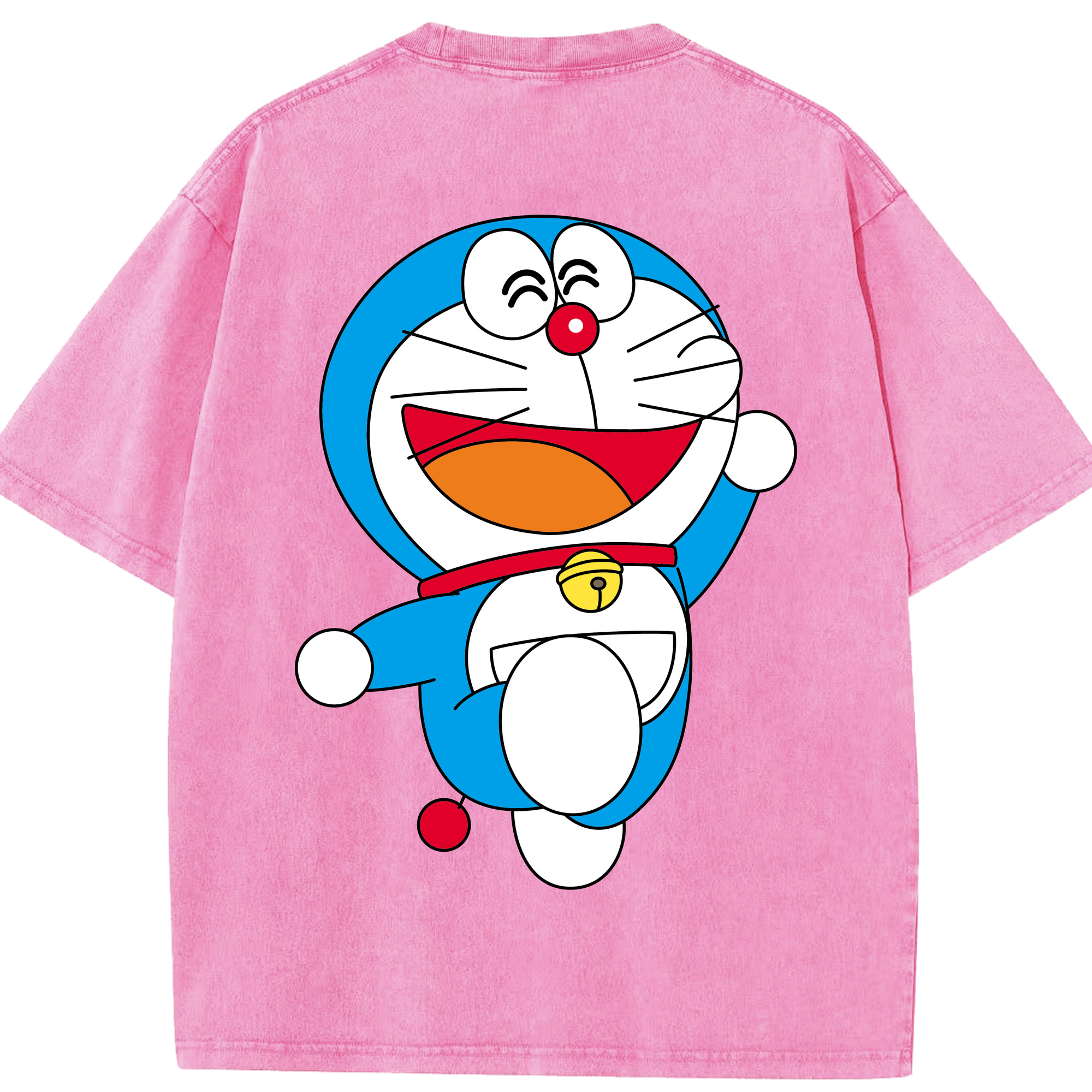 （画像用） ドラえもん Doraemon 綿100% ヴィンテージ風 半袖Tシャツ（背面プリント）